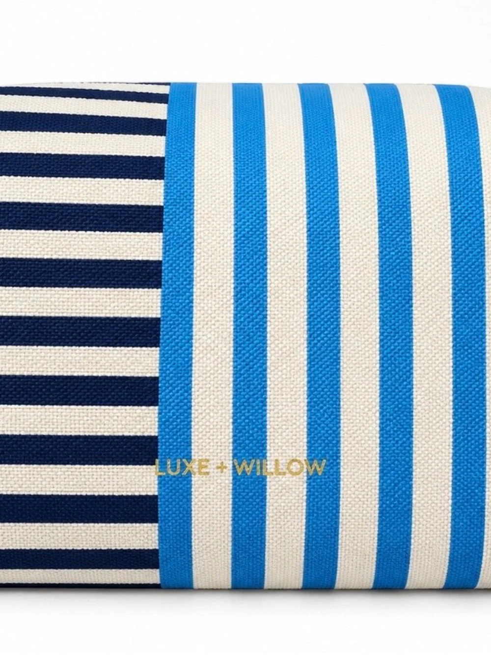 Luxe + Willow Navy & White Stripe 5-Piece Makeup Brush Set